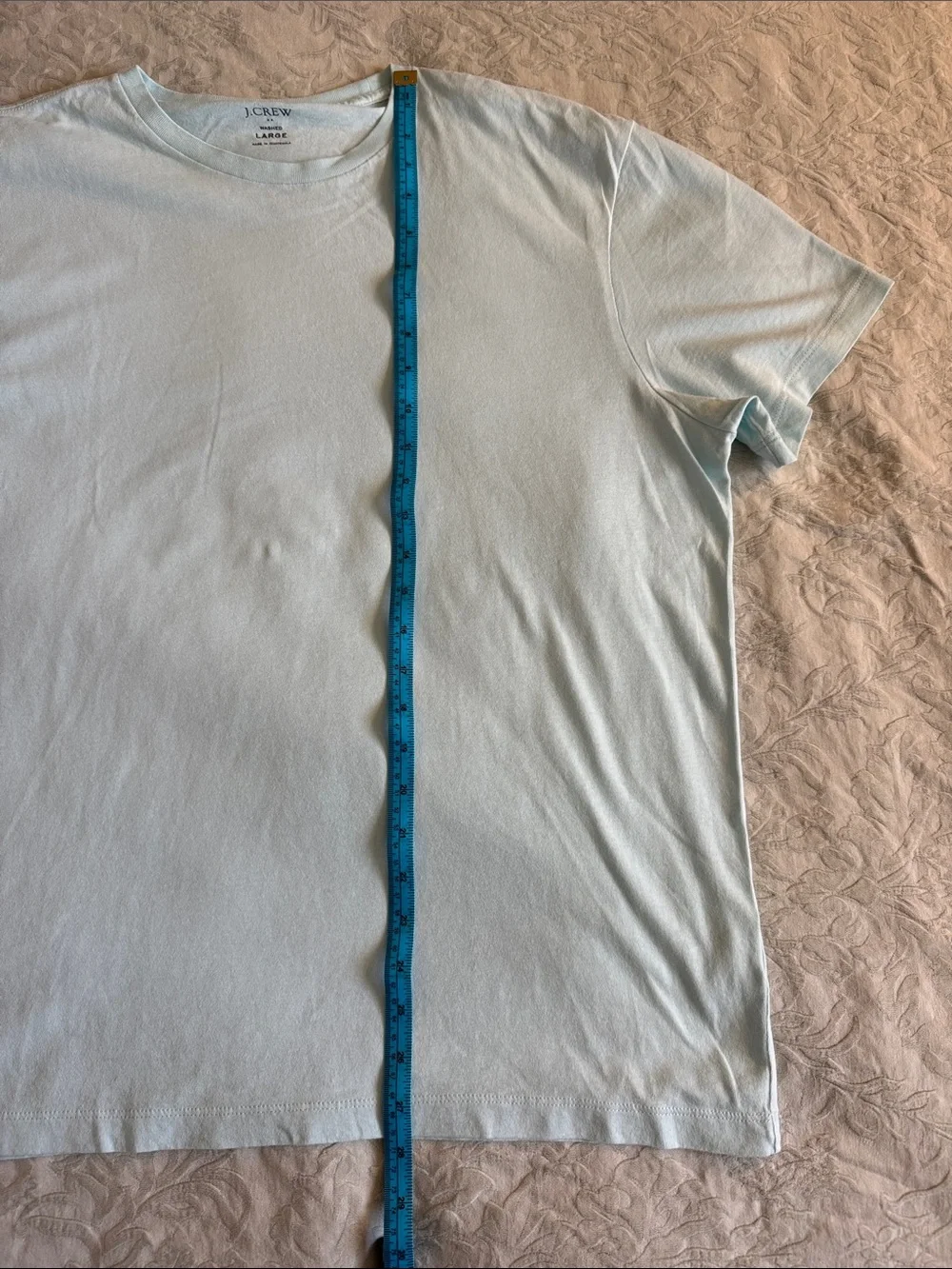 J. Crew Men's Pale Light Blue Crewneck T-Shirt